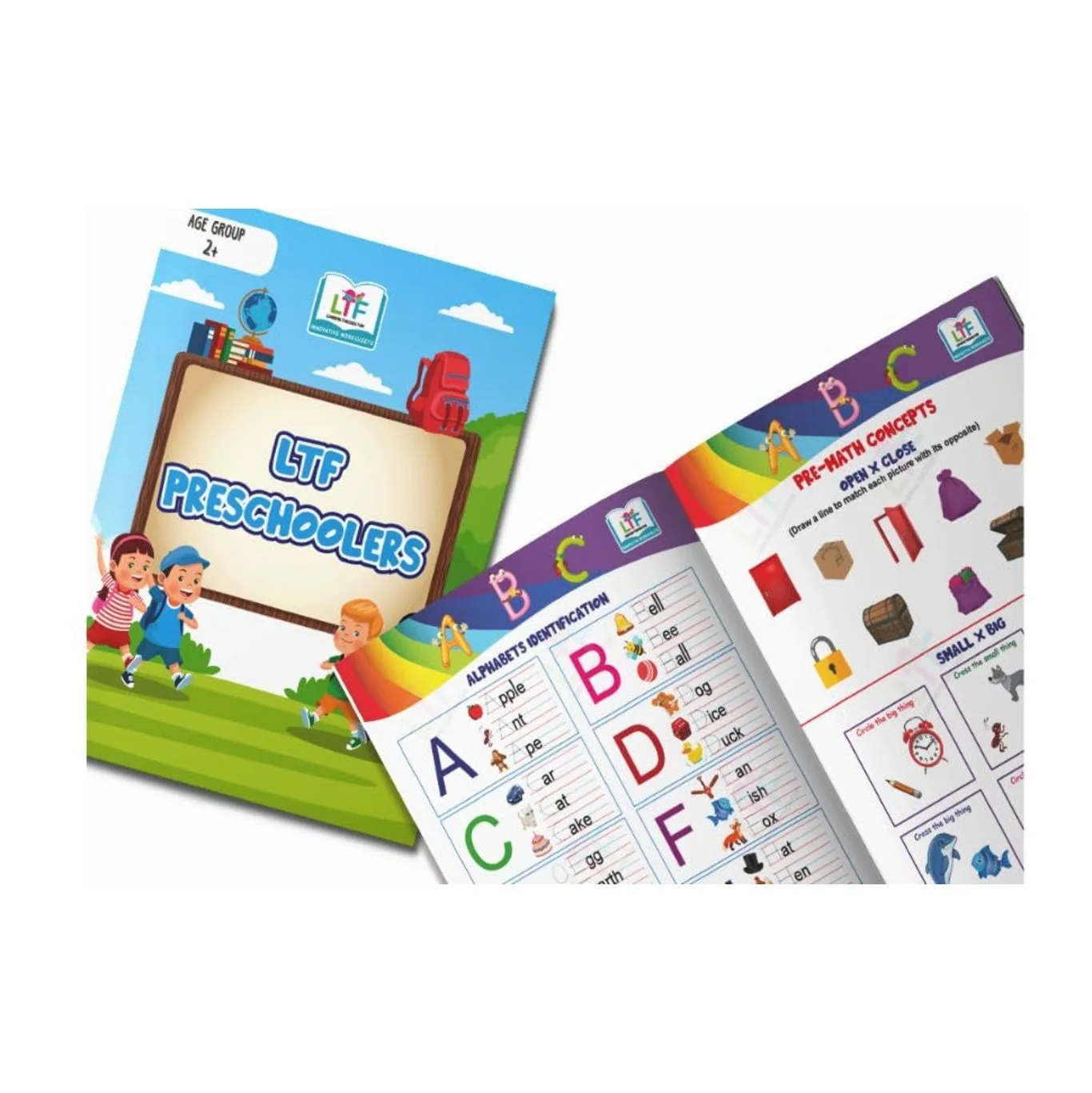 LEARNING THROUGH FUN - Preschoolers book for Early Learning Brain Development, Nursery & Kindergarden, Ideal for 2-4 Years, Educational Worksheet