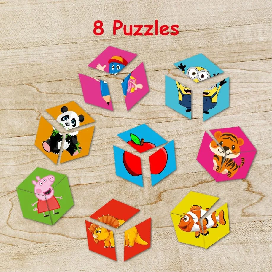Smart Toddler Kit, 6 activity books + 4 lacing cards + 16 brain development activites + 20 Tangrams +8 puzzles. Toddler, 2- 4 yrs