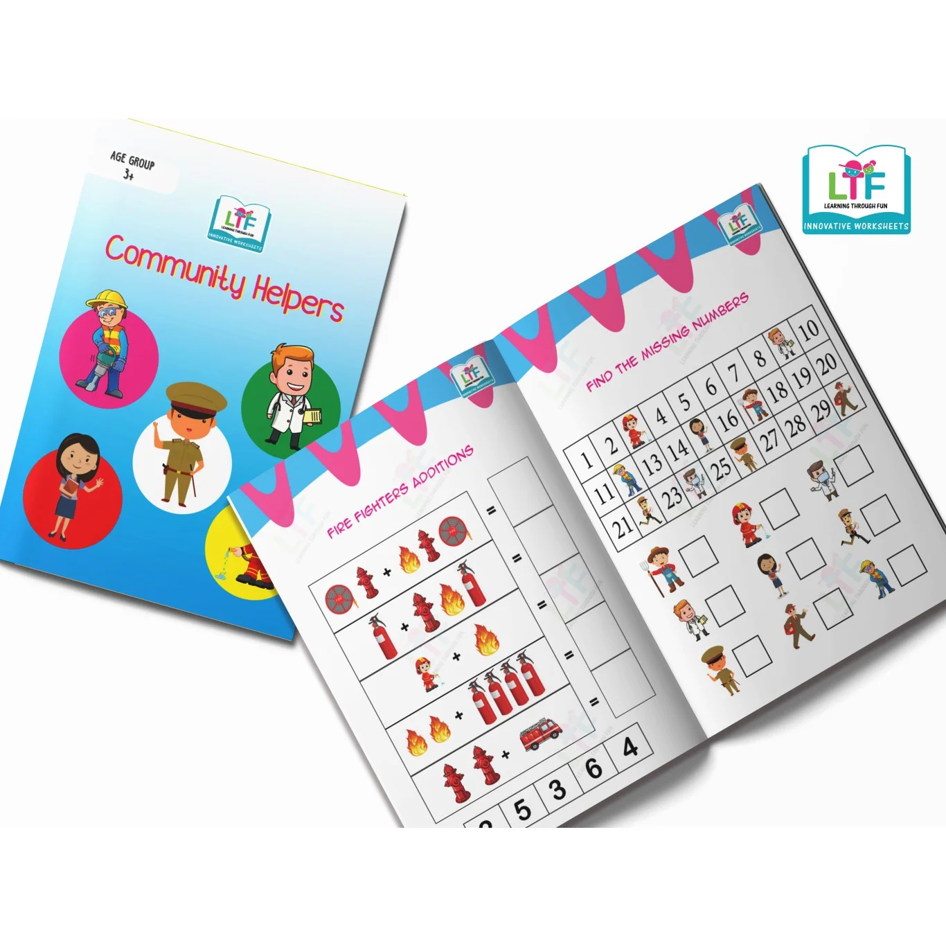 Learning Through Fun: Community Helpers Activity & Coloring Book for Kids Ages 3–4 – Learn About People Who Help Us Through Coloring, Early Learning & Brain-Development